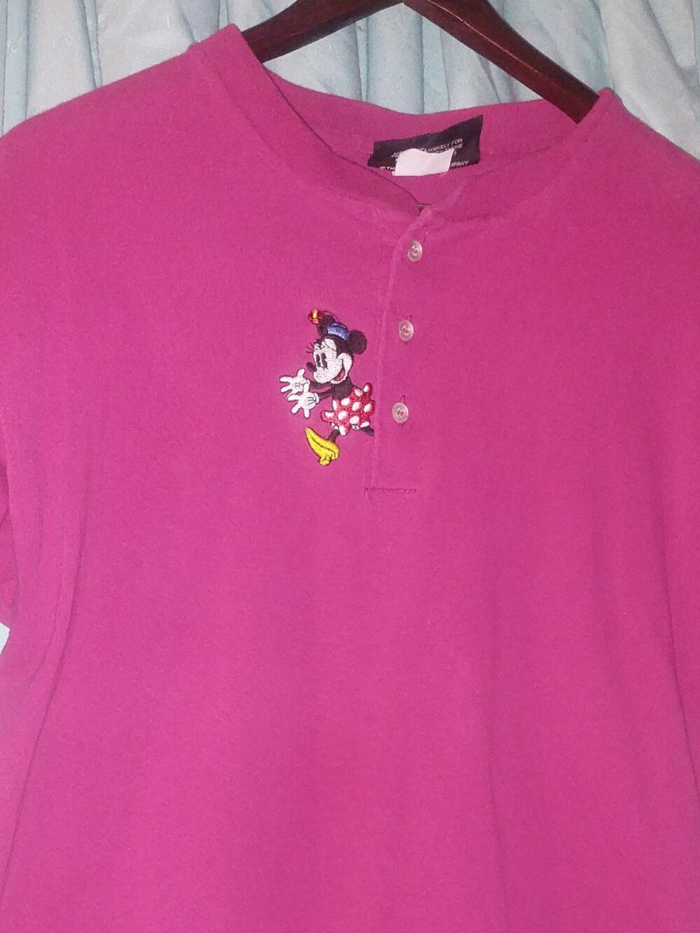 Disney Vintage Originals Minnie Mouse Shirt Magenta Size Large